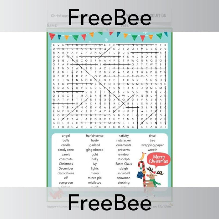 PlanBee Free Christmas word searches for children | PlanBee