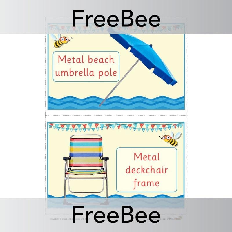 PlanBee FREE Seaside Materials Display  | PlanBee FreeBees