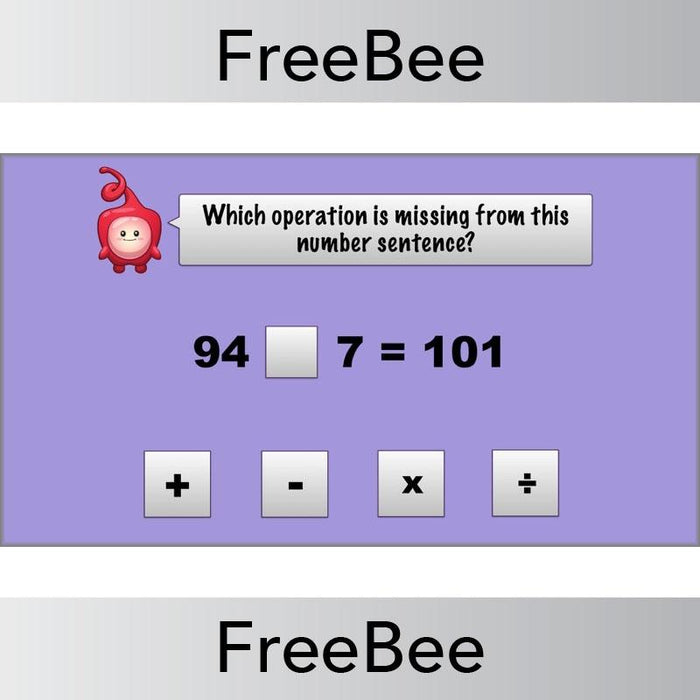 Free Missing Operation Puzzle by PlanBee