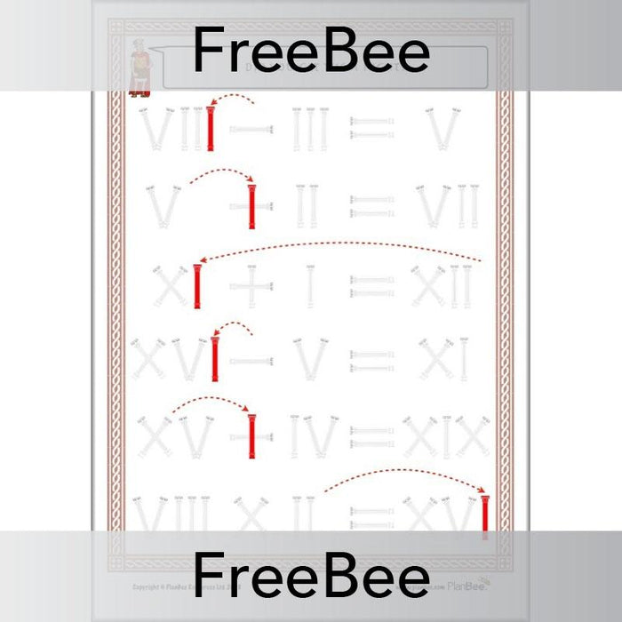 Free Roman Numerals Equations | PlanBee Worksheets