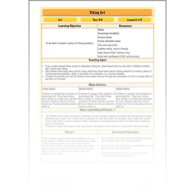 PlanBee Viking Art KS2 Lessons | Year 5 and Year 6 Art by PlanBee