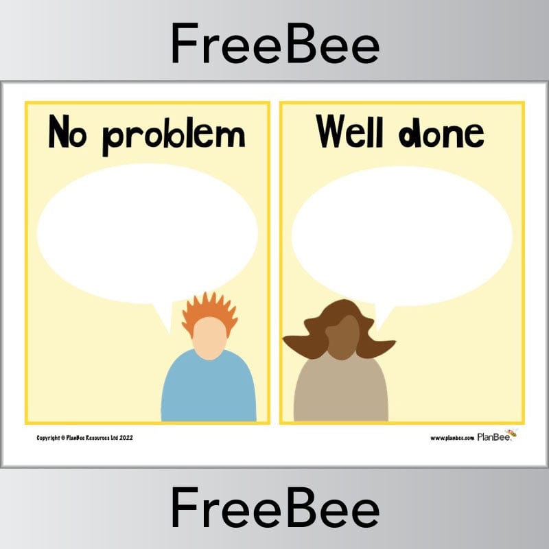 PlanBee Free Language Posters - Common Phrases