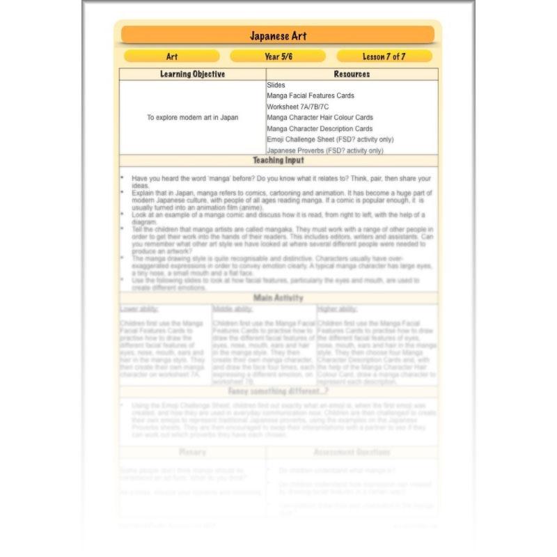 PlanBee Japanese Art for kids: PlanBee Art Lessons for UKS2