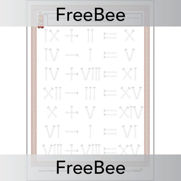 Free Roman Numerals Equations Worksheet | PlanBee Printables