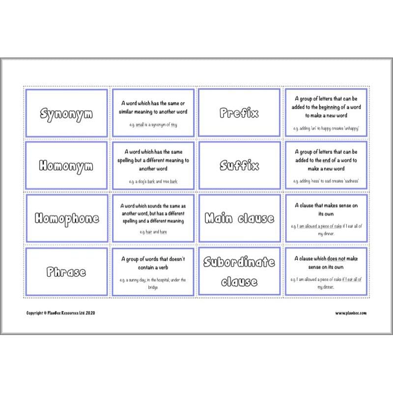 PlanBee Upper KS2 English Home Learning Activities for Year 5 & Year 6