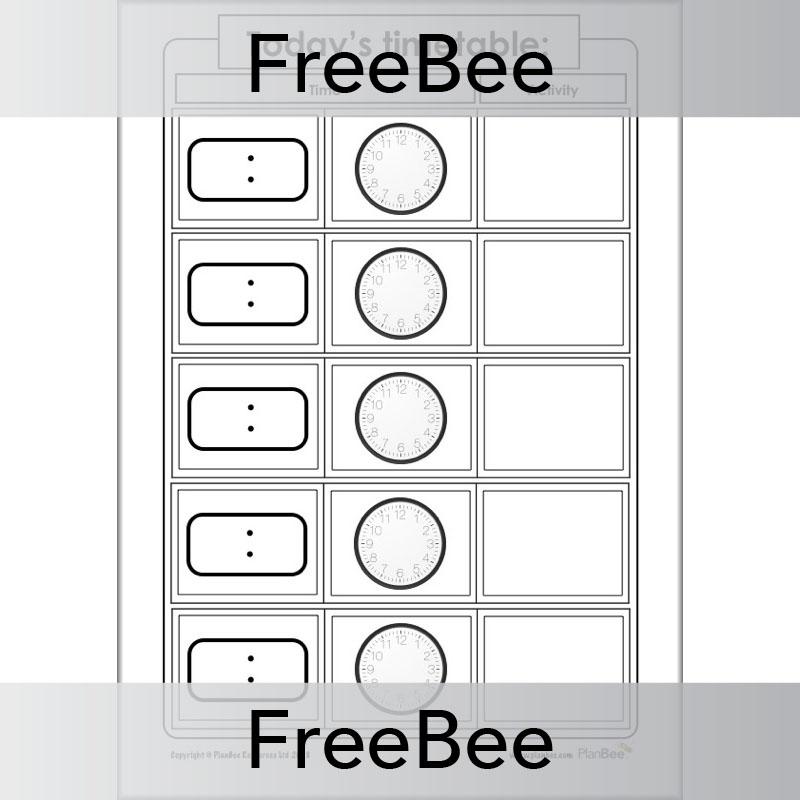 PlanBee Blank TimeTable Template | Free KS2 Classroom Resources | PlanBee