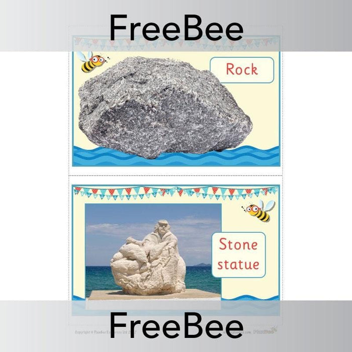 PlanBee FREE Seaside Materials Display  | PlanBee FreeBees