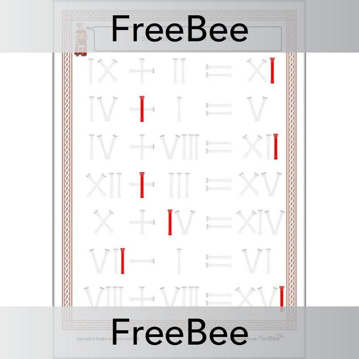 Free Roman Numerals Equations | PlanBee Printables