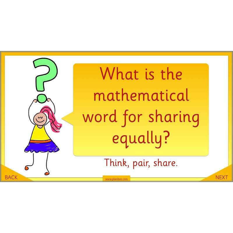 PlanBee Let's share objects equally: Year 1 multiplication and division