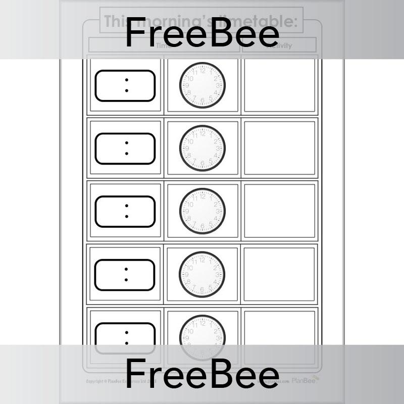 PlanBee Blank TimeTable Template | Free KS2 Classroom Resources | PlanBee