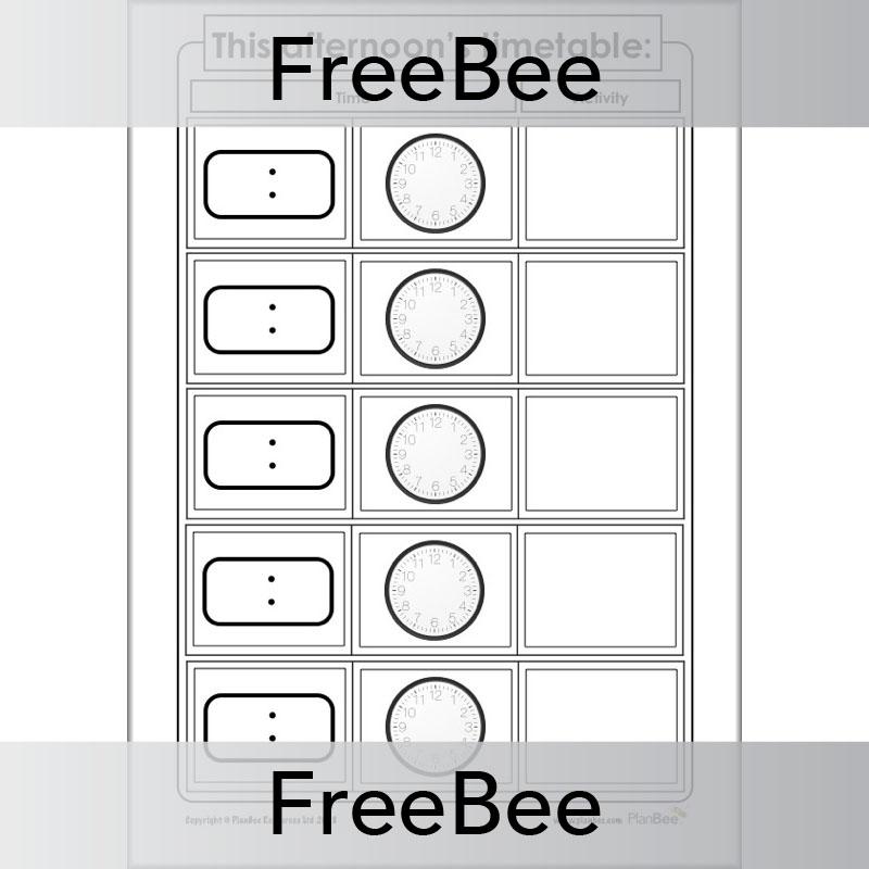PlanBee Blank TimeTable Template | Free KS2 Classroom Resources | PlanBee