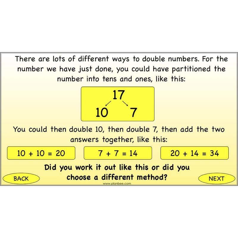 PlanBee Doubling and Halving Year 3 Maths Lesson Plan Packs | KS2