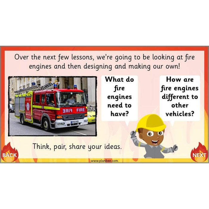 PlanBee How to Make a Fire Engine | KS1 DT lessons by PlanBee