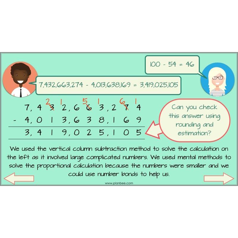 PlanBee Subtractions Strategies - Complete Year 6 Maths Lesson Plans - PlanBee