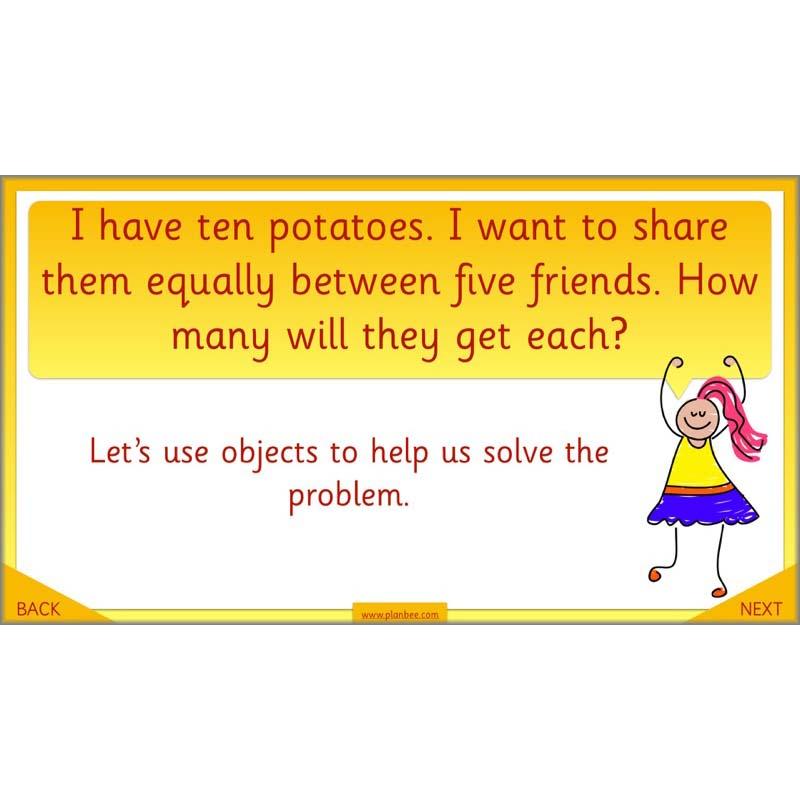 PlanBee Let's share objects equally: Year 1 multiplication and division