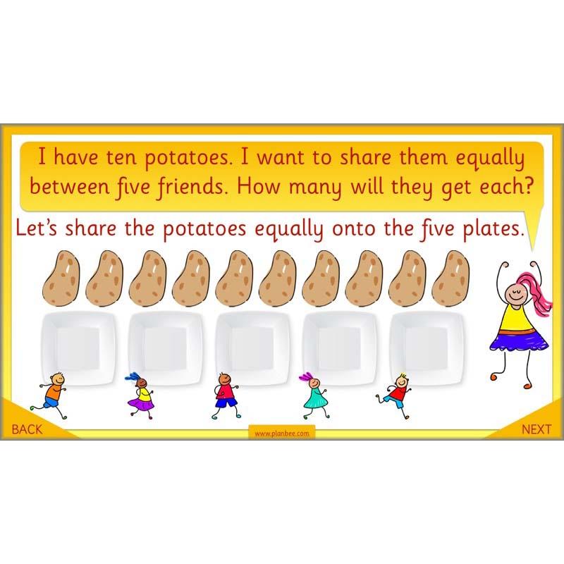 PlanBee Let's share objects equally: Year 1 multiplication and division