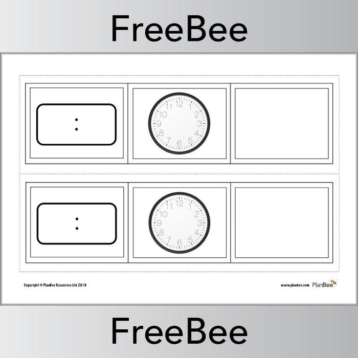 Blank Digital Clock Template