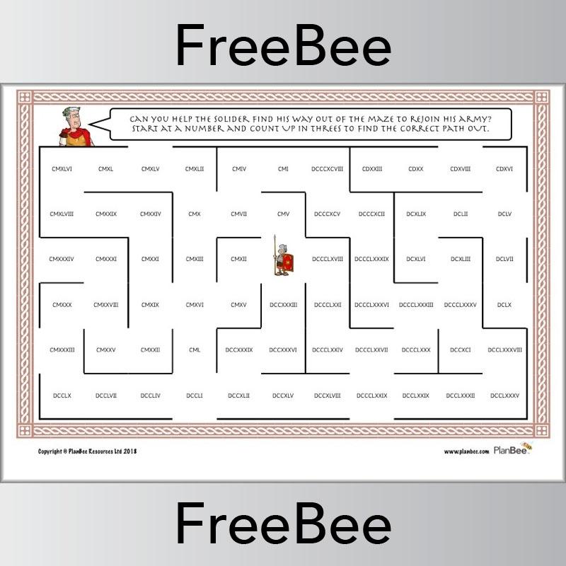 Free Roman Numerals Games | PlanBee Roman Maze 
