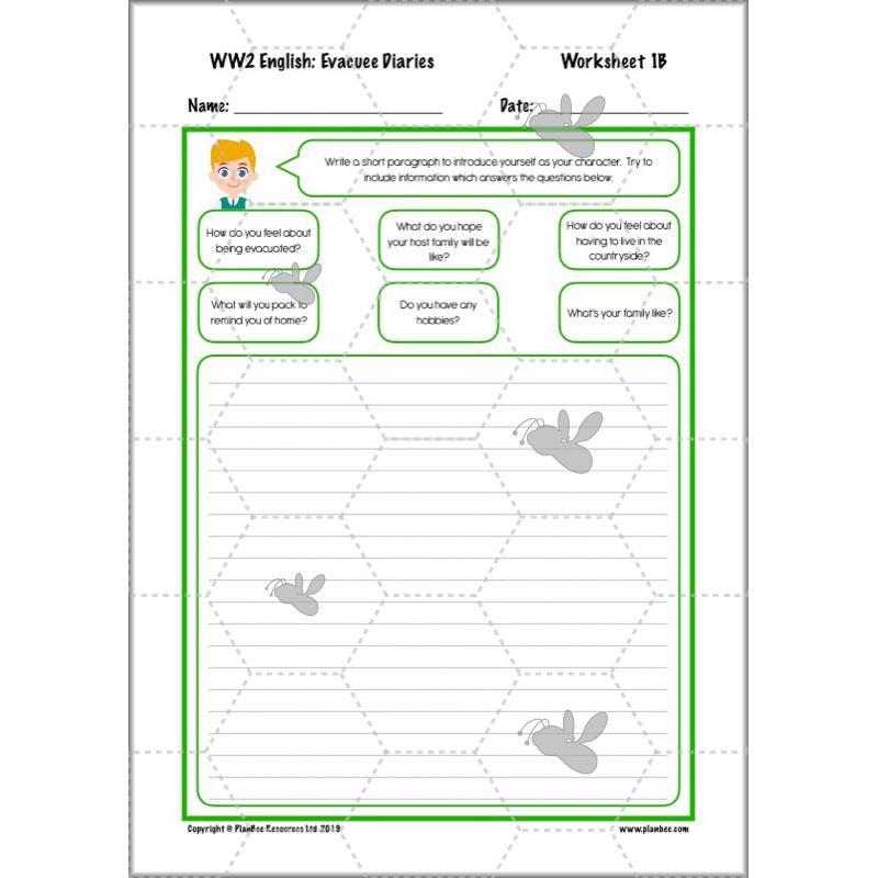PlanBee World War 2 Evacuee Diary Entries Lesson Plans by PlanBee