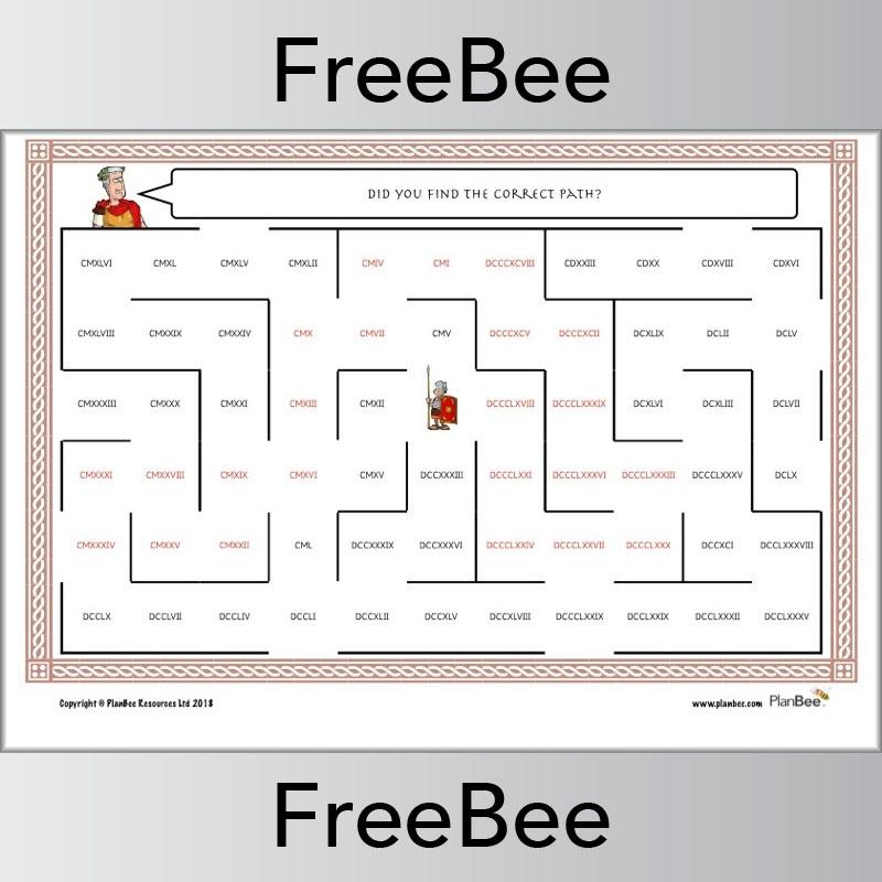 Free Roman Numerals Games | PlanBee Roman Maze 