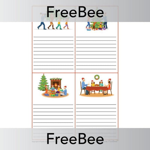 Free Printable Christmas Writing Paper by PlanBee