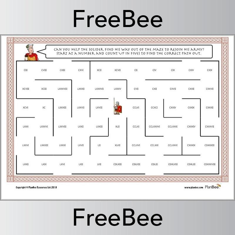 PlanBee Roman Numerals KS2 | FREE Roman Numerals Maze Puzzle 