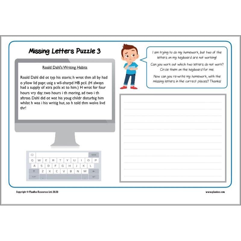 PlanBee Lower KS2 English Home Learning Activities for Year 3 & Year 4