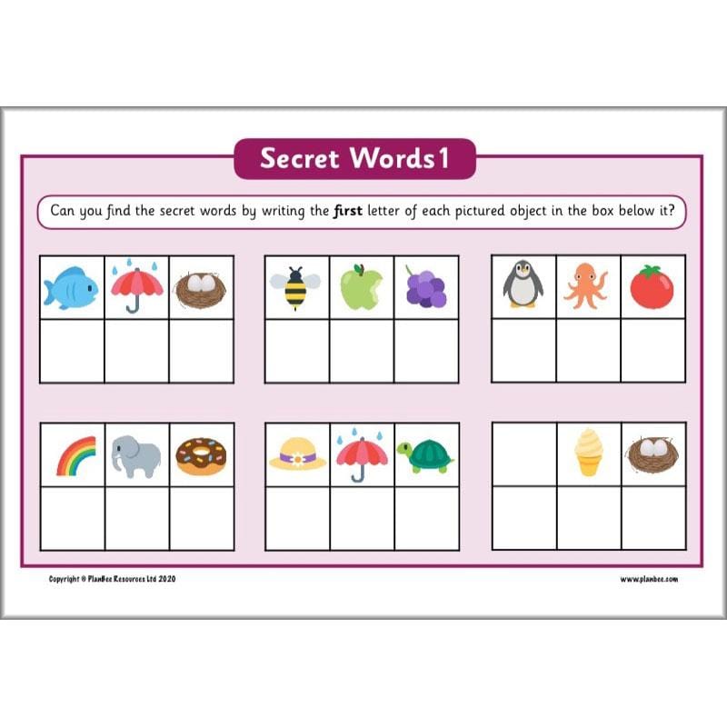 PlanBee KS1 English Home Learning Activities for Year 1 & Year 2