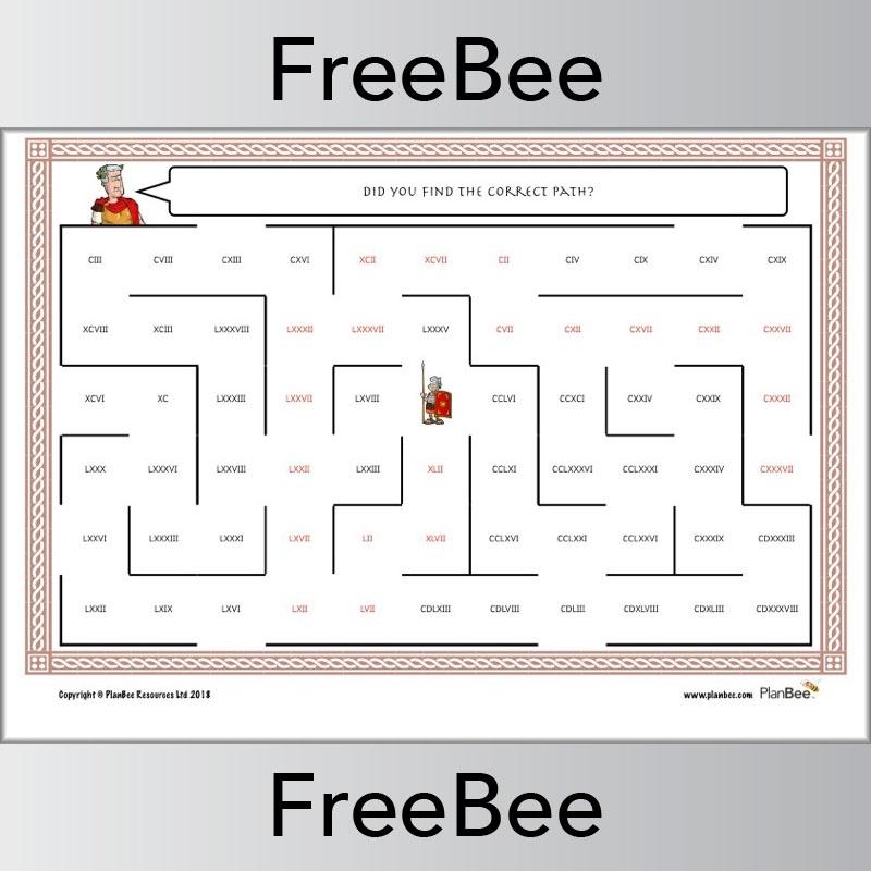 PlanBee Roman Numerals KS2 | FREE Roman Numerals Maze Puzzle 