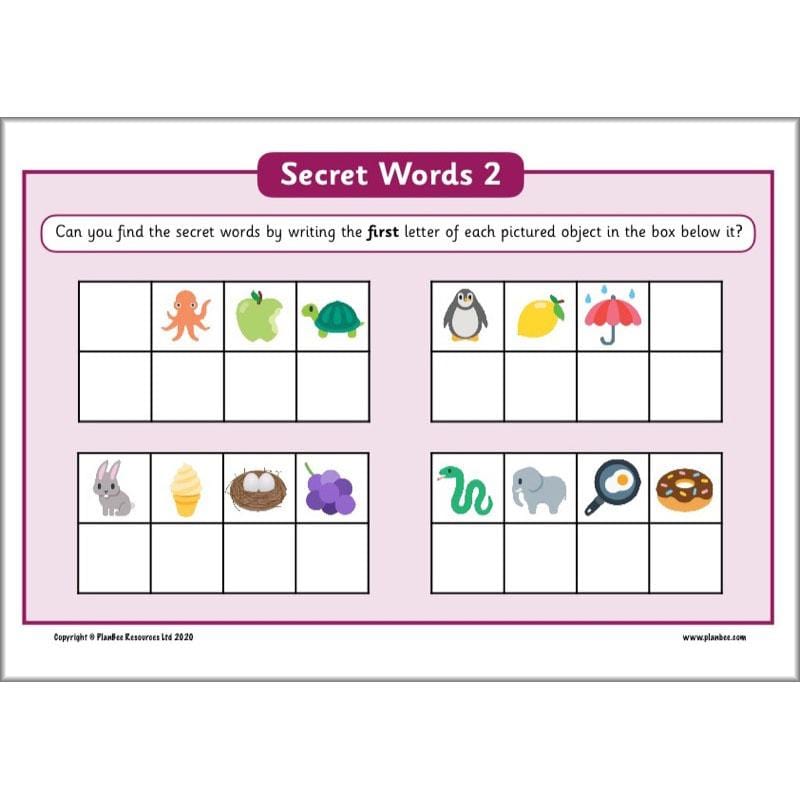 PlanBee KS1 English Home Learning Activities for Year 1 & Year 2