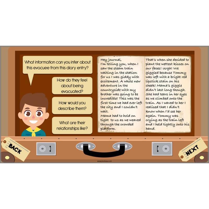PlanBee World War 2 Evacuee Diary Entries | Year 4 WW2 Writing Ideas