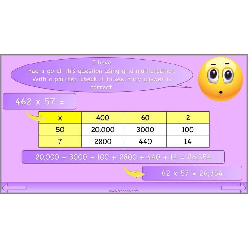PlanBee Formal Multiplication - Multiplication & Division Year 5 Maths