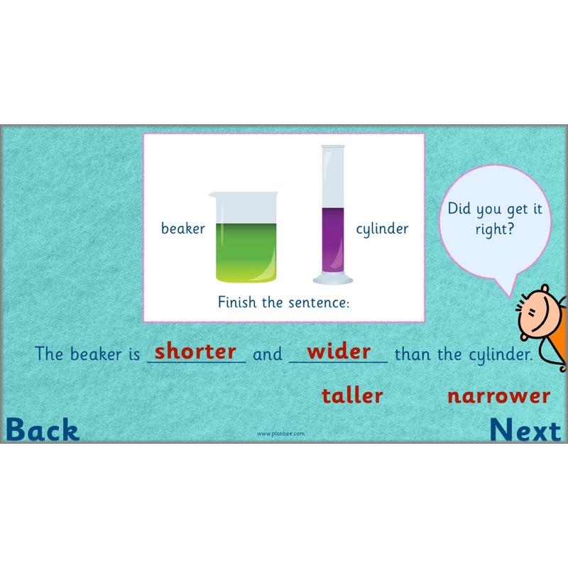 PlanBee Let’s compare mass and capacity - Year 1 Maths planning pack