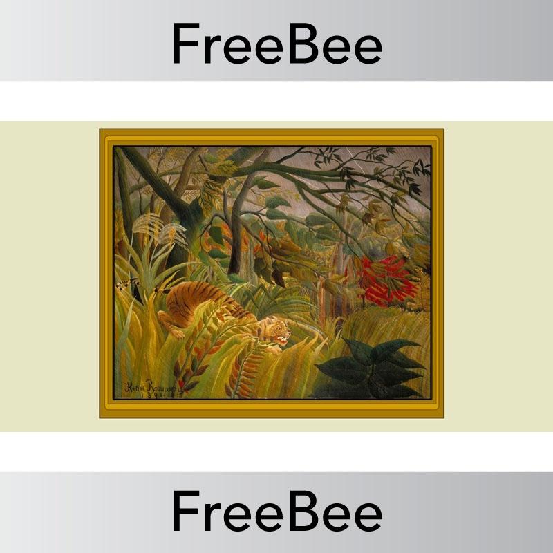 PlanBee Free Artwork of the Day Discussion Slides by PlanBee