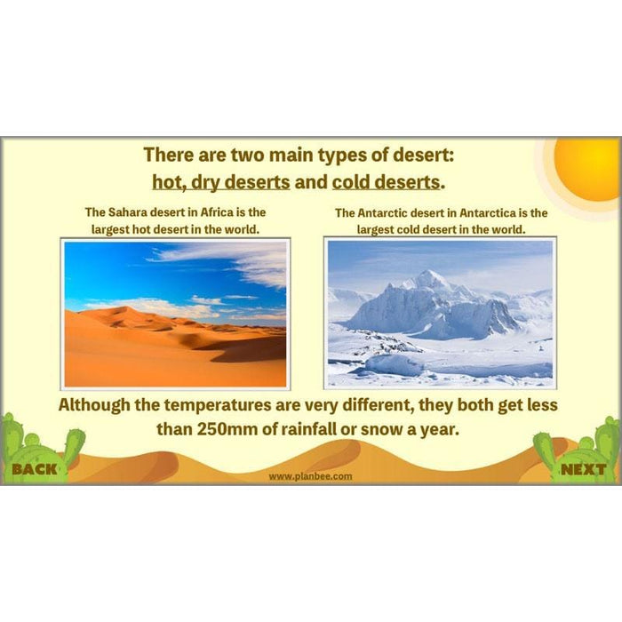 PlanBee Desert Life: KS2 Science Plans