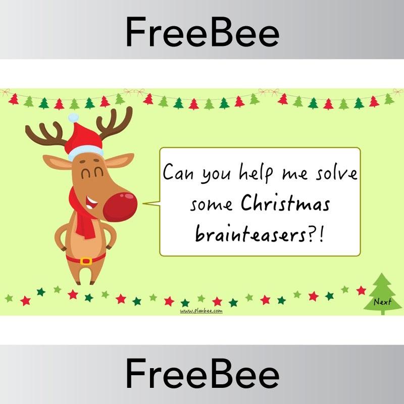PlanBee Christmas Brain Teasers | A PlanBee Free Resource