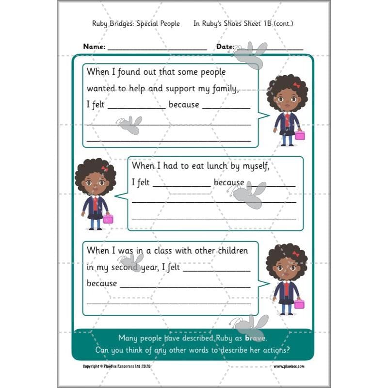 PlanBee Ruby Bridges Lesson KS1 | Special People Resource by PlanBee