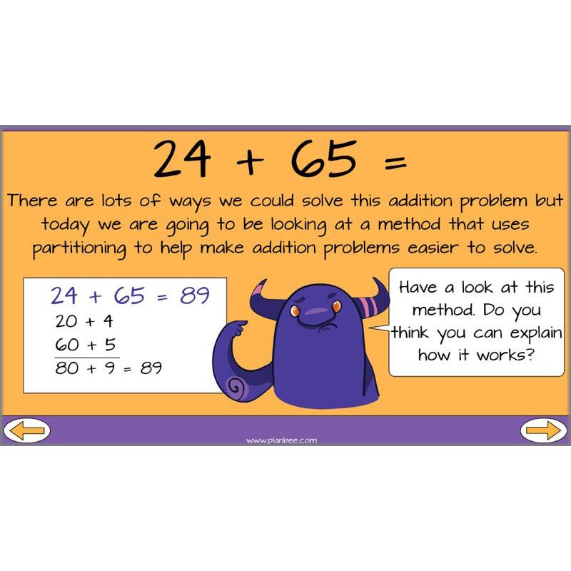 PlanBee Partition Addition: Year 3 Primary Maths Lessons and Resources