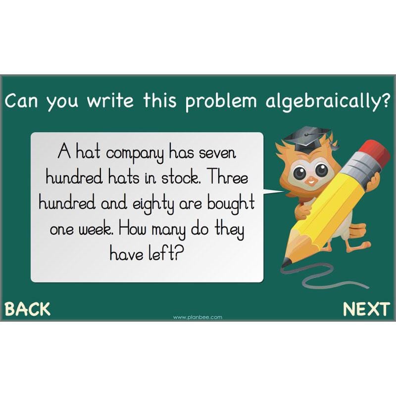 PlanBee Algebra: simple algebra lesson planning for Year 6