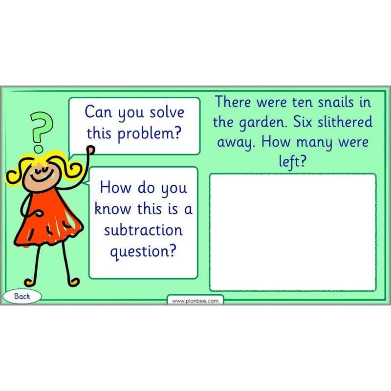 PlanBee Practical Subtraction Year 1 Maths Lesson by PlanBee