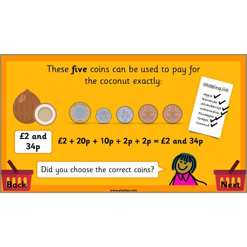 PlanBee Let's Go Shopping: Year 2 Money Maths Activities