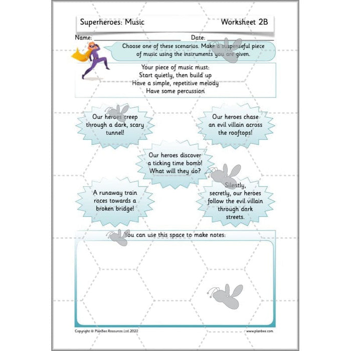 PlanBee Superheroes KS1 Cross-Curricular Topic Planning by PlanBee