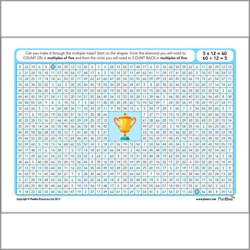 PlanBee KS2 Maths Home Learning Activites for Year 3 & Year 4