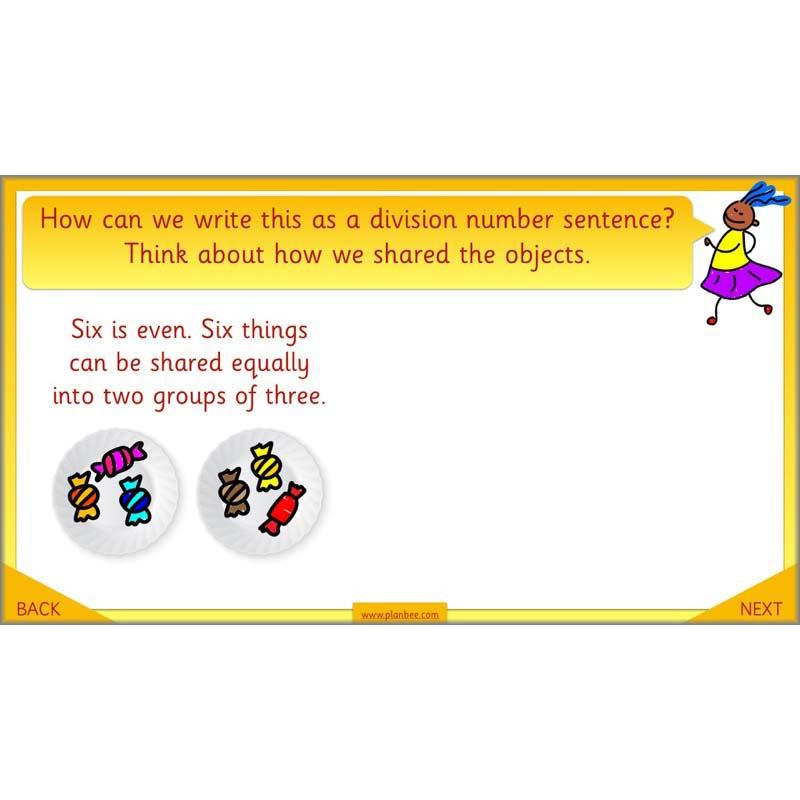 PlanBee Let's share objects equally: Year 1 multiplication and division