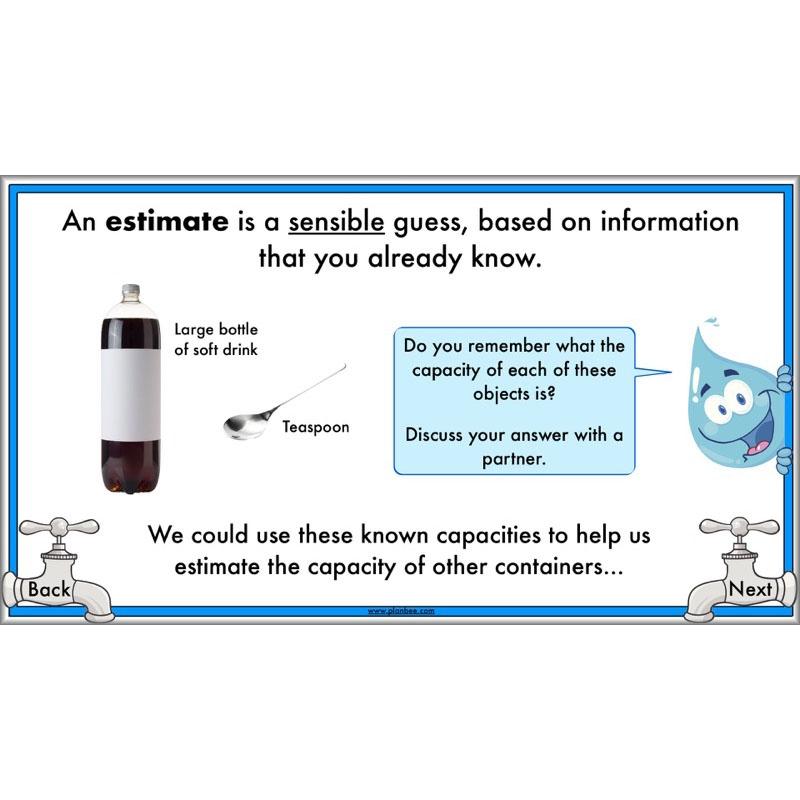 PlanBee Measuring Capacity Year 4 Maths Lesson Planning Pack