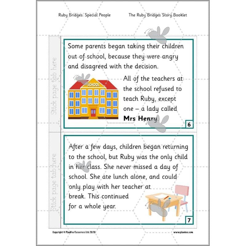 PlanBee Ruby Bridges Lesson KS1 | Special People Resource by PlanBee