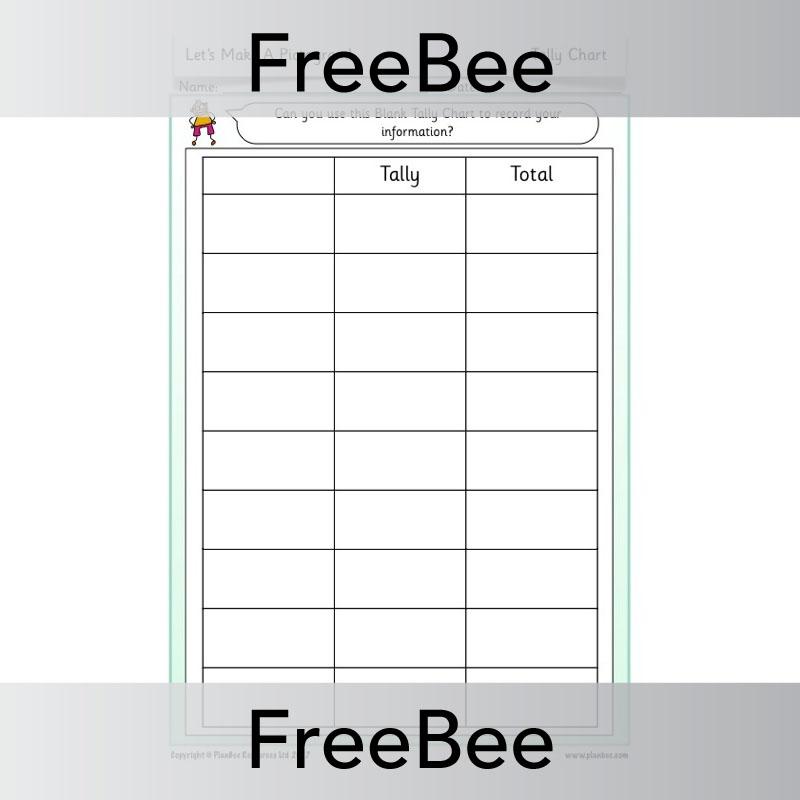 PlanBee FREE Tally Chart or Pictogram Template by PlanBee
