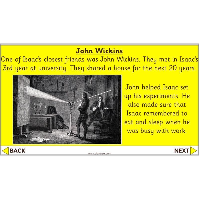 PlanBee Isaac Newton for children – KS1 History lessons