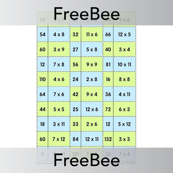 PlanBee Multiplication Loop Game | Free Maths Resources | PlanBee