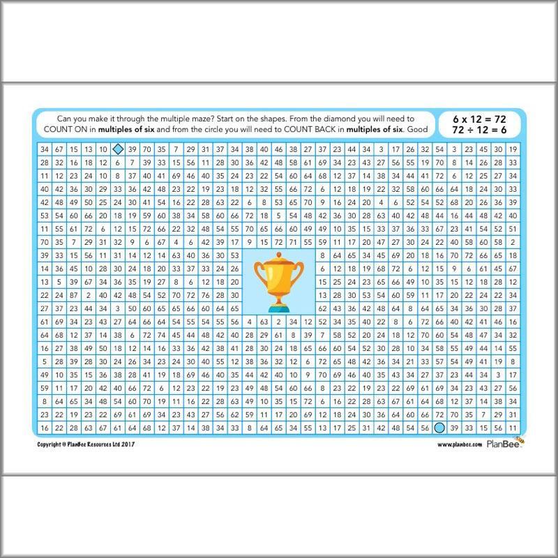 PlanBee KS2 Maths Home Learning Activites for Year 3 & Year 4